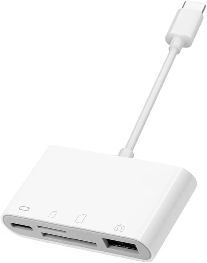 NFHK USB 2.0 Type C USB-C to TF Micro SD SDXC USB Female Card Reader PD 27W Adapter for Laptop Tablet Phone