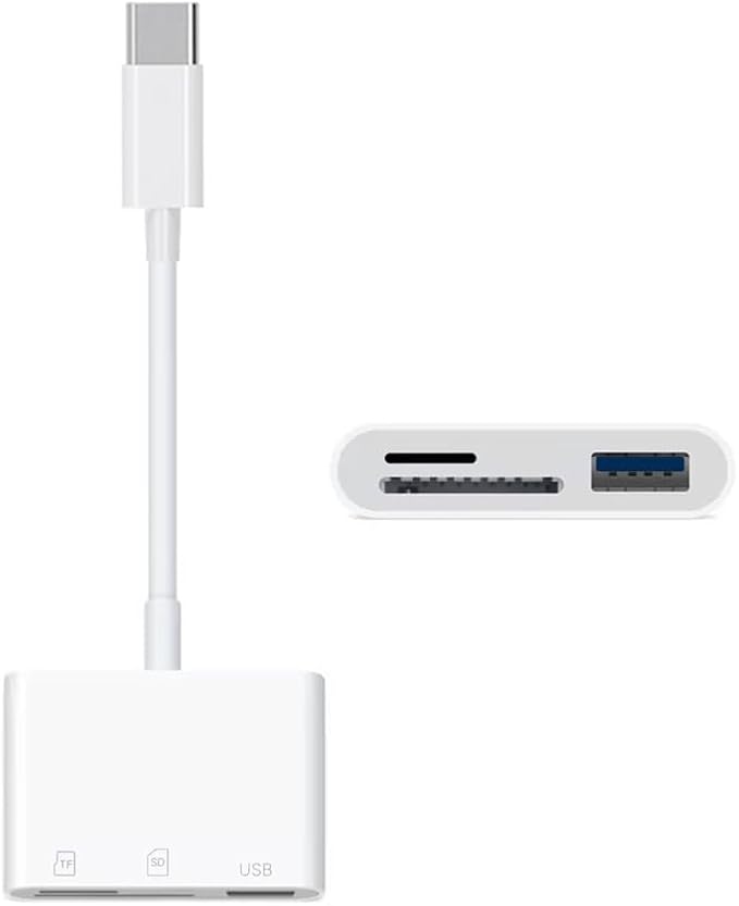 NFHK USB 2.0 Type C USB-C to TF Micro SD SDXC USB Female Card Reader Adapter Compatible with MacBook Laptop Tablet Phone