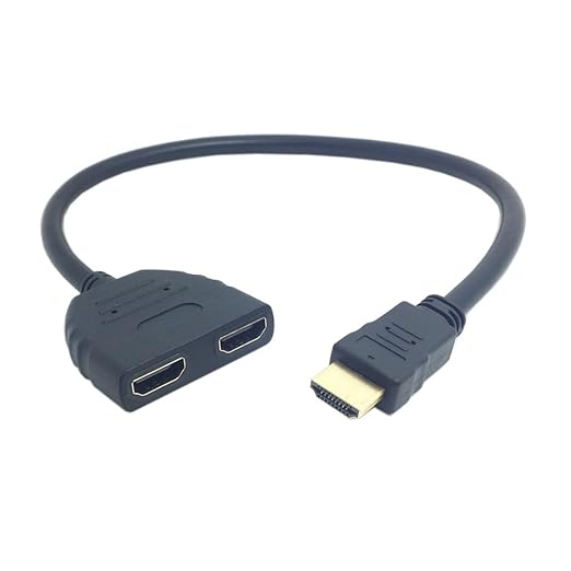 Chenyang HDMI 1 Male to 2 Female Y Splitter Switch Extension Adapter Cable for for PC HDTV Laptop 1080P