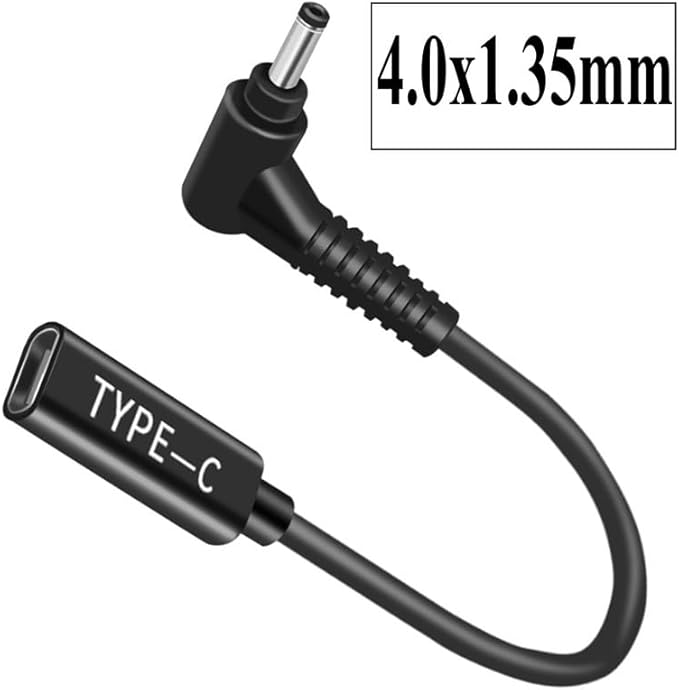 PD USB-C to 4.0x1.35mm Adapter Cable, Male to DC Female 19V Adapter, USB Type C Male Input to DC 4.0x1.35mm Adapter Male Power Charging Cable Adapter Made for Asus Laptop Series
