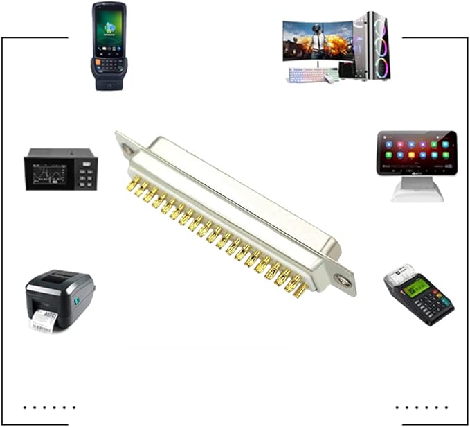 4PCS DB37 RS232 Serial D-SUB Solder Cup Connectors, Gold Plated Joints RS232 Serial Port 37Pin D Sub Couplers(Male x 2, Female x 2)