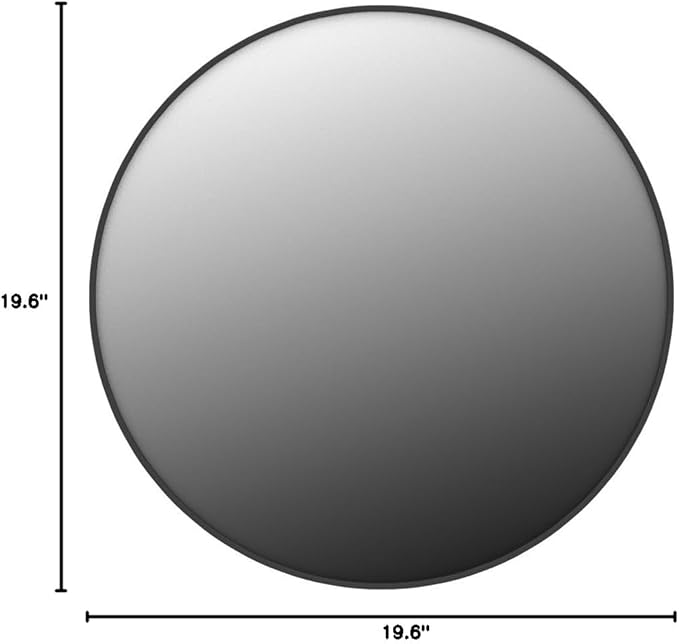 HARRITPURE Round Mirror 19.6 Black Wall Mounted Circle Mirrors Vanity Mirror with Brushed Aluminum Alloy Frame Modern Decoration for Bathroom, Living Room, Vanity, Bedroom, Entryway