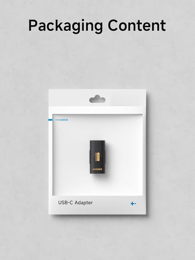 Hagibis 240W 80Gbps 8K@60Hz USB C Adapter, USB-C Female to Female Adapter, USB4 Connecter for Thunderbolt 5/4/3, Laptop, Switch, Dock, Mac, Tablet, iPhone 16 15 Pro Max (TUA07)