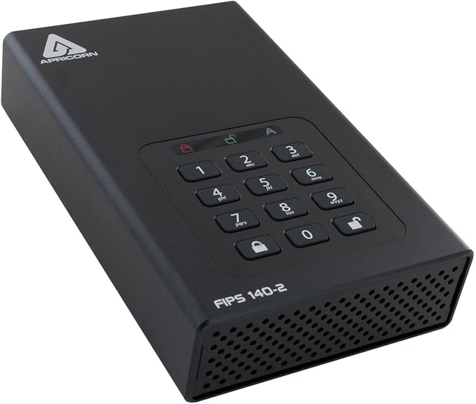 Apricorn 10TB Aegis Padlock DT 256-Bit Encrypted USB 3.0 Hard Drive (ADT-3PL256-10TB)