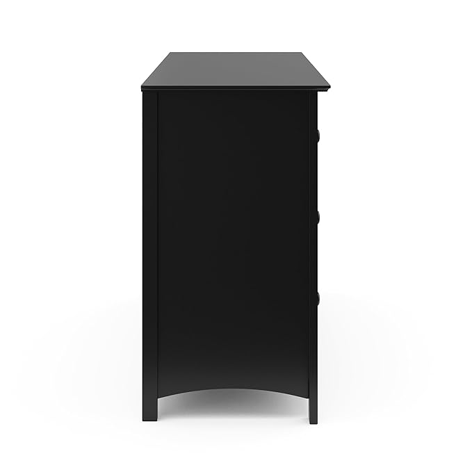 Storkcraft Kenton 6 Drawer Double Dresser (Black) – Dresser for Kids Bedroom, Nursery Dresser Organizer, Chest of Drawers for Bedroom with 6 Drawers, Universal Design for Children’s Bedroom