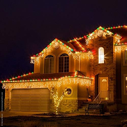 Toodour Christmas Icicle Lights Outdoor, 360 LED 29.5ft 8 Modes Fairy Icicle String Light with 60 Drops, Led Christmas Lights Twinkle for Holiday, Party, Wedding, Eaves, Xmas Decorations (Warm White)