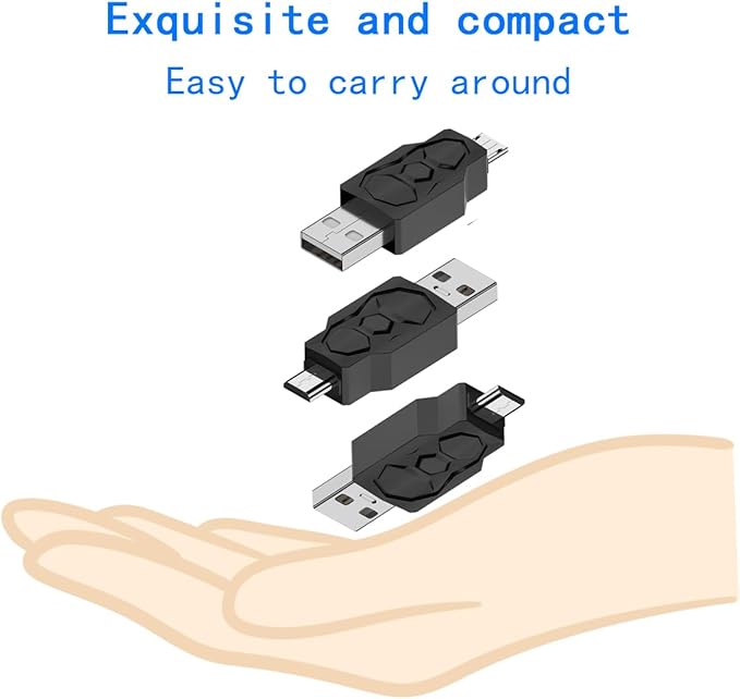 Micro USB 2.0 Adapter, Black, Type A Male/Micro-B Male, A Male to Micro B High Speed USB Cable
