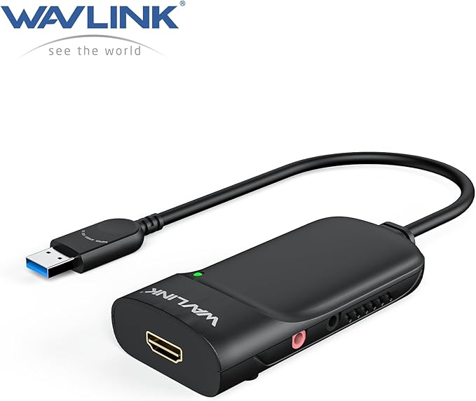 WAVLINK USB 3.0 to HDMI Universal Video Adapter, Displaylink Chips Supports up to 6 Monitor displays, Compatible with Windows, MacOS, Ubuntu 20.04,22.04,LTS, ChromeOS-Upgrade Version