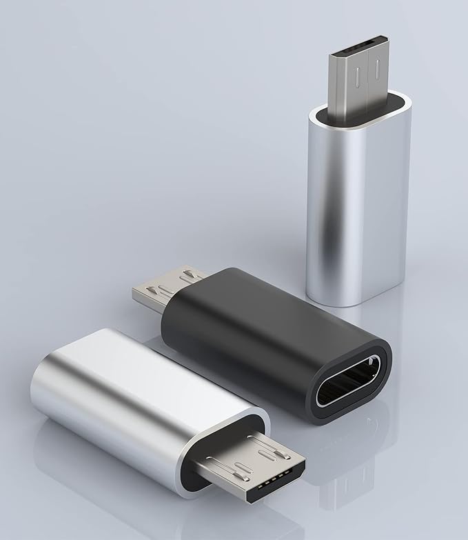 Lightning Female to Micro USB Male Adapter Converter(3Pack) Android Charge & Data Sync Compatible with iPhone 7 8 Plus Xs 11 12 13 Pro Charging for Compatible for Samsung Galaxy S7 S6 Nexus 5 LG