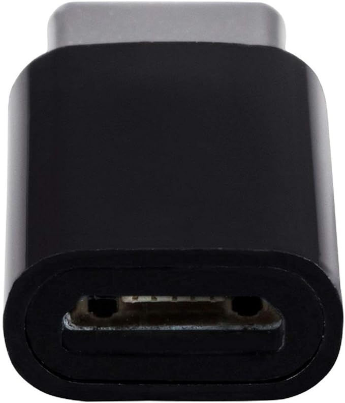 Monoprice USB-C to Micro B Adapter - Black, Male to Female with Gold Plated Contacts (Pack of 2)