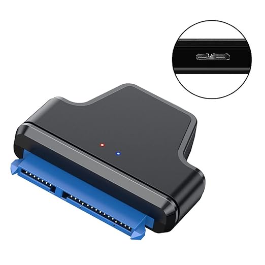 NFHK 5Gbps Micro USB 3.0 to SATA 22Pin 7+15 Enclosure Adapter for 2.5" Hard Disk Drive SSD HDD Mass Storage Class