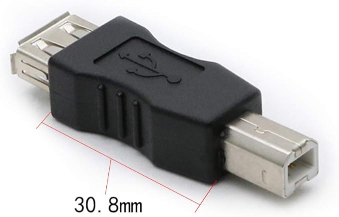 3 Pack USB 2.0 AF/BM Adapter Type A Female to USB B Print Male Adapter Connector Converter Plug
