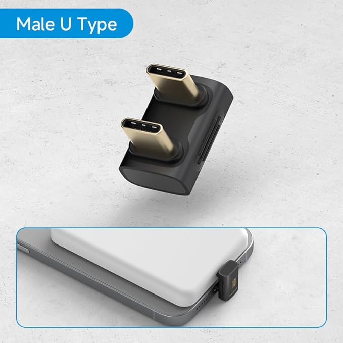 Hagibis 240W 80Gbps 8K@60Hz USB C Adapter, USB-C Male to Male Adapter, USB4 Connecter for Thunderbolt 5/4/3, Laptop, Switch, Dock, Mac, Tablet, iPhone 16 15 Pro Max (TGM16)