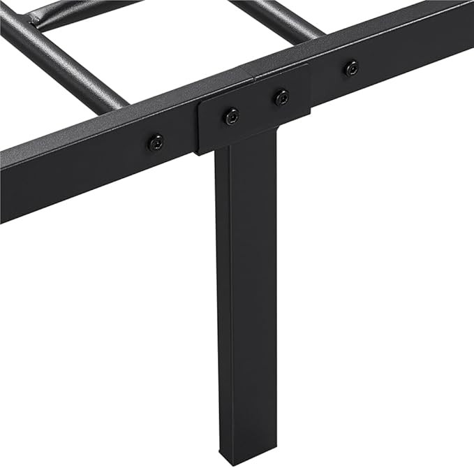 Yaheetech Queen Bed Frames Metal Platform Bed with Headboard&Footboard for Bedrooms/No Box Spring Needed/Easy Assembly/Underbed Space: 12.6’’/Black Queen Bed