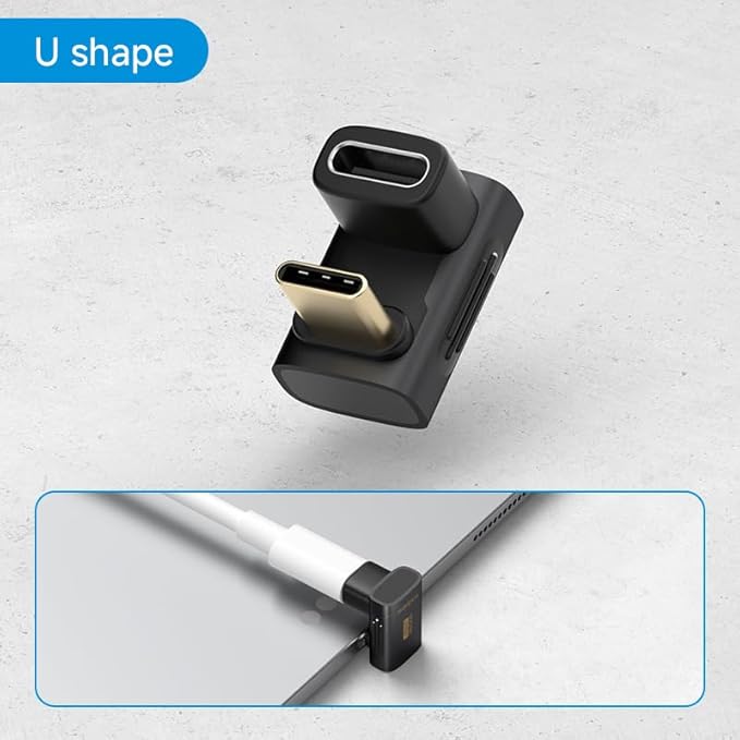 Hagibis 240W 80Gbps 8K@60Hz USB C Adapter, USB-C Male to Female Adapter, USB4 Connecter for Thunderbolt 5/4/3, Laptop, Switch, Dock, Mac, Tablet, iPhone 16 15 Pro Max (TGM13)