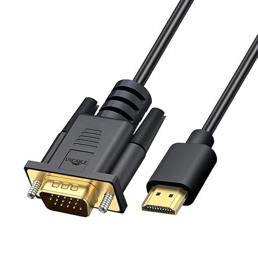 HDMI to VGA Cable 5-Pack, 3.3ft Computer HDMI to VGA Monitor Cable Adapter Male to MaleCord for Computer, Desktop, Laptop, PC, Monitor, Projector, HDTV, and More (NOT Bidirectional)
