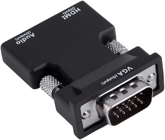 HDMI to VGA Adapter, 1080P 60Hz, with 3.5mm Audio Cable, Compatible for Laptop Computer to TV Projector Monitor