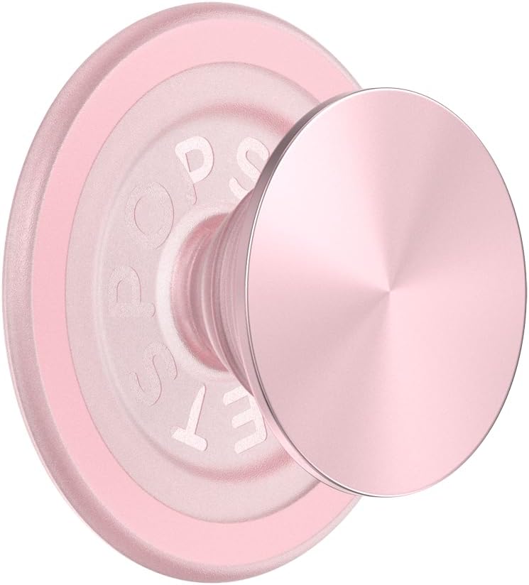 PopSockets Phone Grip with Expanding Kickstand, Wireless Charging Compatible, Adapter Ring for MagSafe Included - Pinky