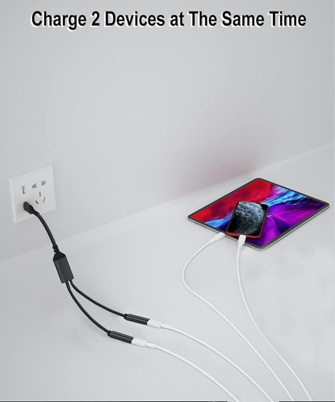 Elebase for iPhone 17 USB Male to Double USB C Female Adapter,Type A Charger Cable Dual Two Splitter for iPad 8th 9th 10th Air 4th 5th Mini 6th,iPhone 16 15,Samsung Galaxy Note S23 S24,Google Pixel XL