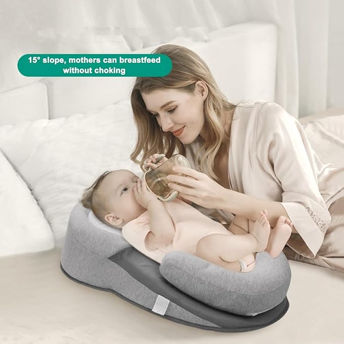 Reflux Pillow for Baby, Feeding Support Pillow, Anti Reflux Newborn Feeding Pillow, Baby Wedge Pillow for Newborn,Adjustable Wedge Lounger Pillow for Reducing Spit-Up