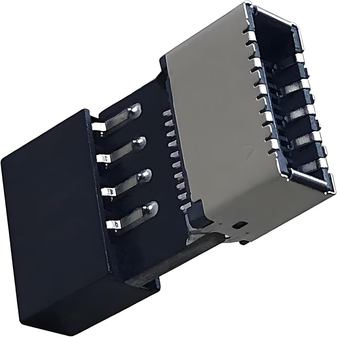 USB 2.0 to USB 3.2 Gen 1 Header Adapter Front Panel Connector Motherboard 9Pin to Type-E/USB C