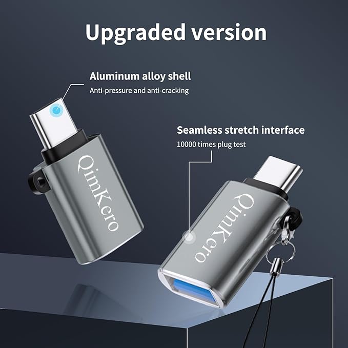 USB C to USB Adapter 3-Pack,USB C Male to USB 3.0 Female Adapter, Type C Thunderbolt 4 OTG Converter, Converter for iPhone 15 Max,MacBook Pro Air,Mac,iPad,Microsoft Surface Go,Samsung S24 S23