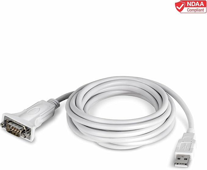 TRENDnet USB to Serial Adapter, TU-S910, 3m (10 Feet), USB to RS-232 Serial Converter, Windows and Mac Compatible, White (Pack of 5)