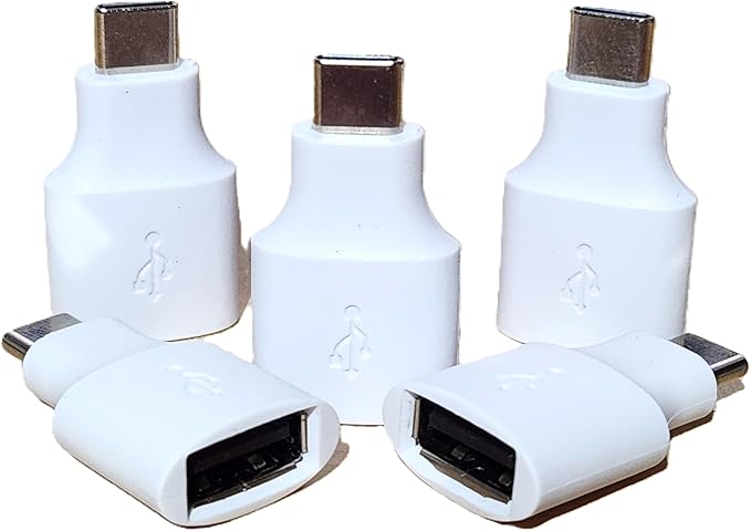 LEOM Gen for Google Pixel USB-C to USB-A Adapter, Quick Connect OTG Converter, White (5)