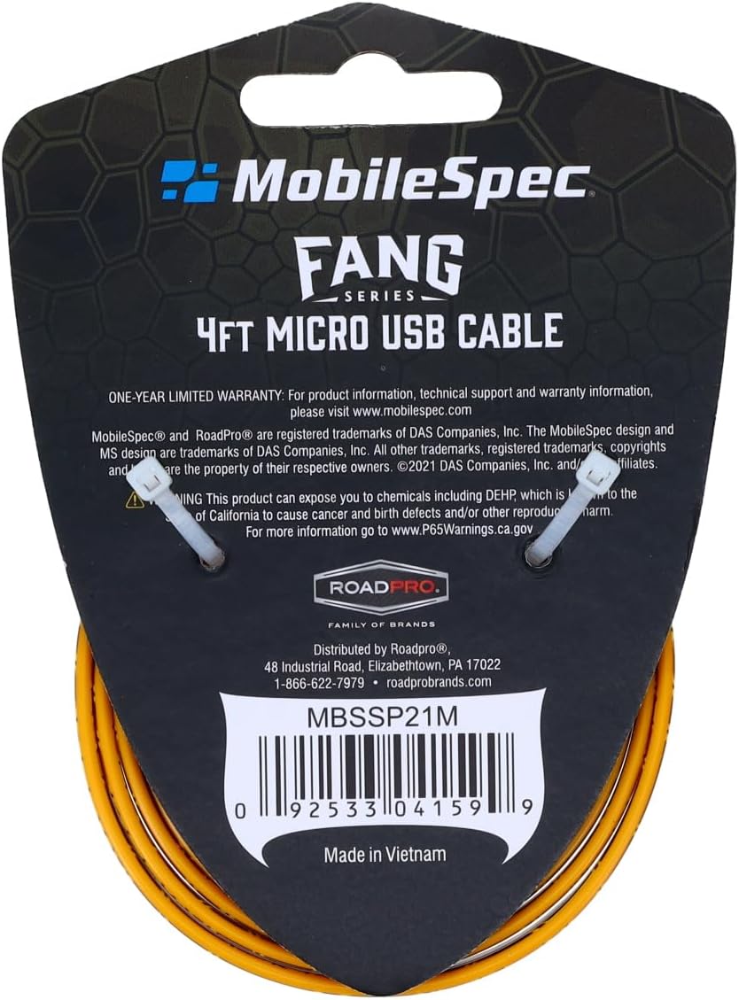 MobileSpec MBSSP21M 4 Foot Micro USB Cable in Orange