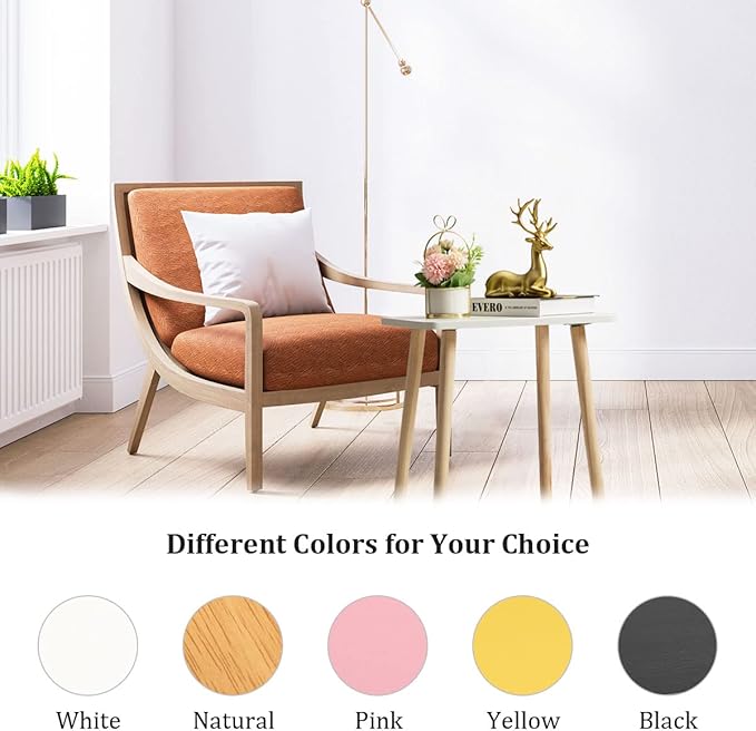 FORAOFUR Nursery Side Table, Small End Table Accent Table Living Room Balcony Office, Modern Side Bedside Home Decor, for Small Spaces, Easy Assembly