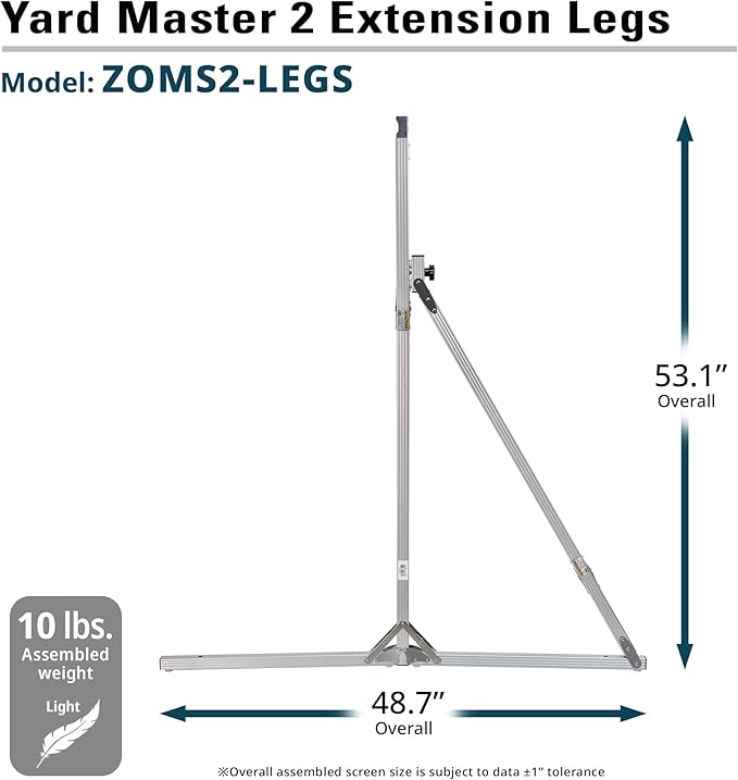 Elite Screens Yard Master 2 Series, 53.1-inch Extension Legs for Yard Master 2 Projector Screens | ZOMS2-LEGS-Z | 90" to 135" Models