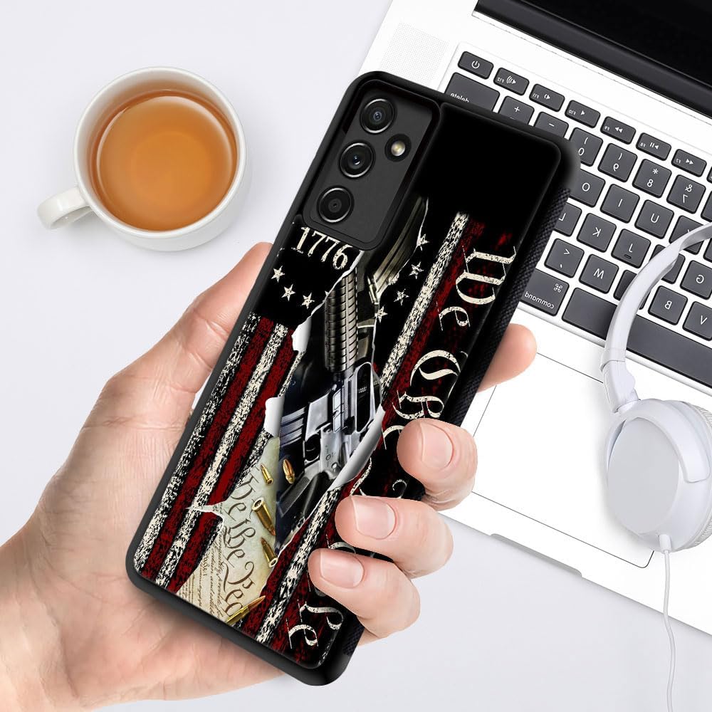 DJSOK Samsung Galaxy A13 5G Case, Classic American Flag 1776 Design, Luxury Pattern Back & Soft Silicone