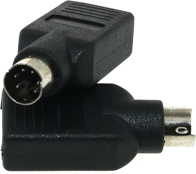 DGZZI USB to PS2 Adapter 2PCS Black USB Female to PS/2 Male Converter Adapter for Mouse and Keyboard