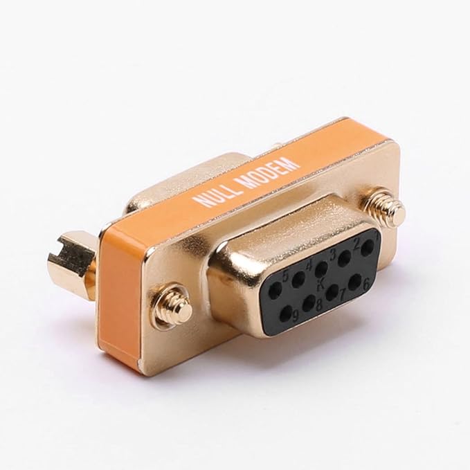 KINGDEE INC Arnorin DB9 Null Modem Adapter Female to Female Slimline Data Transfer Serial Port Adapter Gold Plated 2 Pack