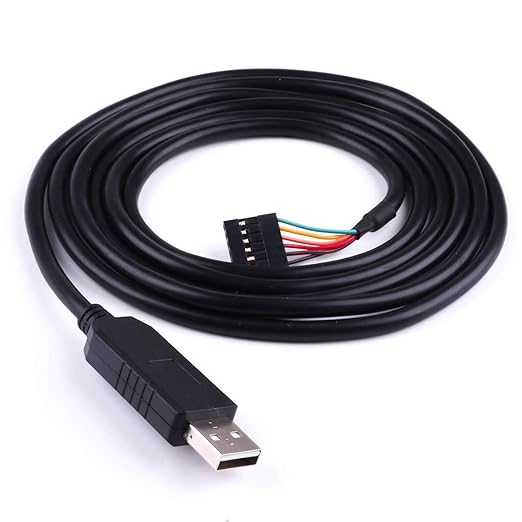 USB to 5v TTL UART Serial Cable 6 Way 0.1" Pitch Terminated Connector 5.0V Signalling Converter Adapter Cable 6FT Compatible TTL-232R-5V