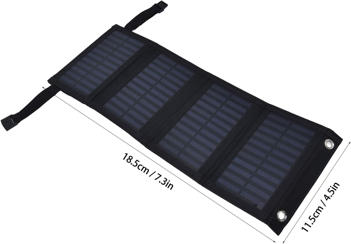 plplaaoo Solar Panel, 20W Portable Battery Charger, High Conversion Rate Solar Maintainer with USB Output for Cellphone