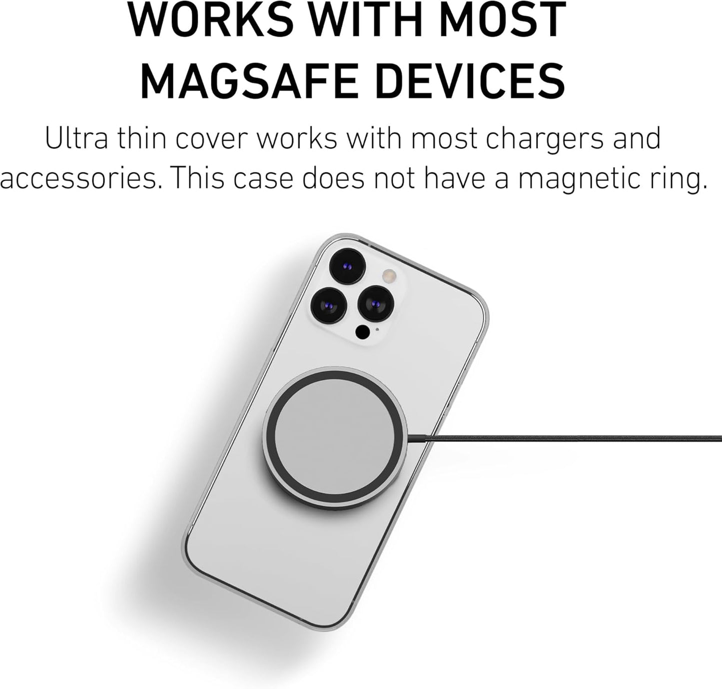 PEEL Flexible Thin Case for iPhone 13 Pro (Clear Soft) - Slim Minimalist Design, Branding Free, Soft TPU Material,