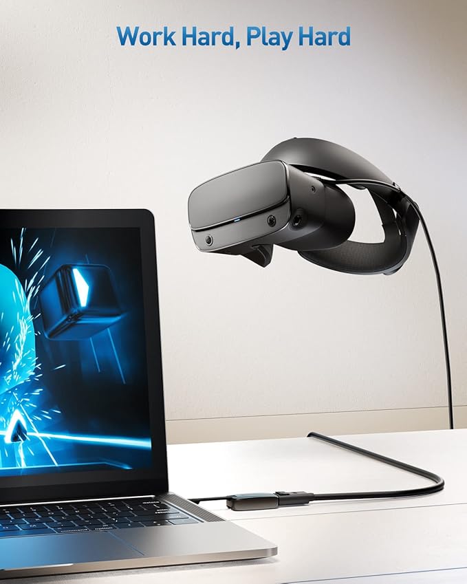 Cable Matters USB C to DisplayPort 1.4 Adapter, Supports 4K@240Hz and 8K@60Hz with HDR, Thunderbolt 4 Compatible, Works with MacBook, iPad, iPhone 16/15, Not Compatible with USB-C Monitors