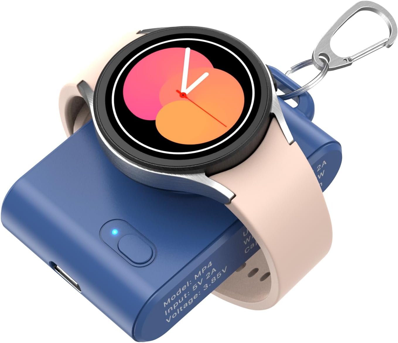 Portable Watch Charger for Samsung, 2000mAh 2-in-1 Magnetic Charger, Travel Wireless Power Bank for Galaxy Watch 6/6