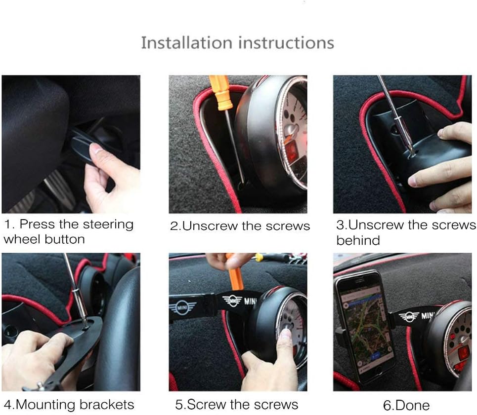Heinmo Smartphone Cell Phone Cup Mount Holder - Rotatable Clip for Cooper F54 Clubman F55 Hardtop 2014-2020