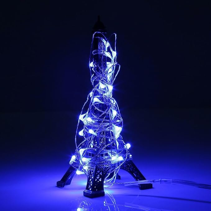 Ehome Fairy Lights, USB Operated Fairy Light Plug in 66ft 200 Led Waterproof String Lights Copper Wire Decorative String Light for Bedroom Indoor Christmas Wedding Party Patio Window (Blue)