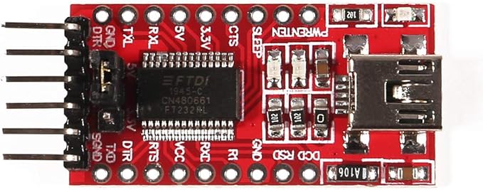 3PCS FT232RL Mini USB to TTL FTDI Adapter Module, 3.3V 5.5V FT232R Breakout FT232RL USB to Serial Converter Adapter Board