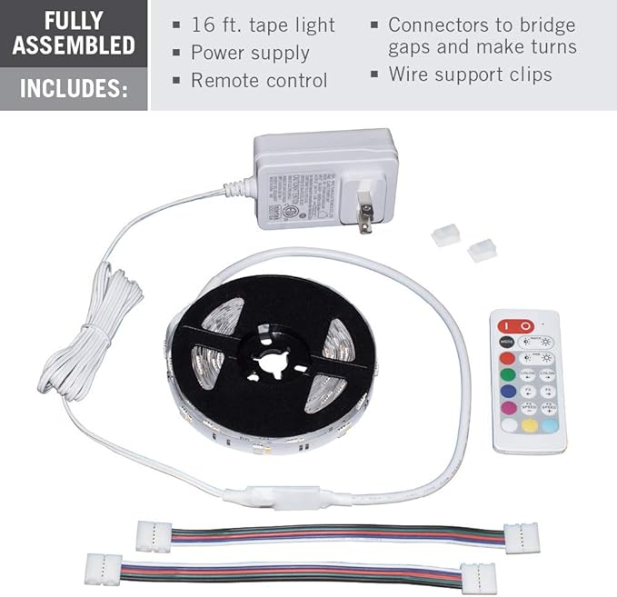 Armacost Lighting 423501 Multi-Color + White LED Tape Light Kit