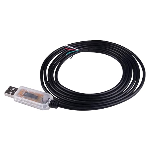 USB to RS485 Serial Cable FT232RL Chipset Data Adapter Converter Cable Compatible for USB-RS485-WE-1800-BT Support Win7 8 10 XP Android Mac Linux (Transparent USB Housing)