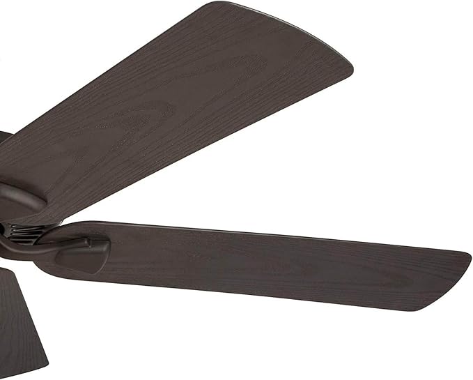 Honeywell Ceiling Fans Belmar 52 Inch Ceiling Fan Without Light, Outdoor Ceiling Fan with Pull Chain, Tri-Mount Traditional 5 Blade Design, ETL Wet Rated, Bronze (50199-01)