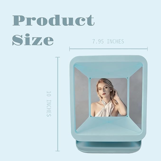 Non-Reversing Mirror with Authentic Image Reflection - Inverted Mirror for Clear, Accurate Makeup & Grooming, Desktop Vanity Essential