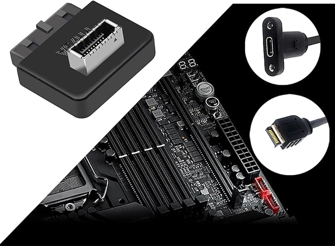 COMeap USB 3.2 Gen 1 to USB 3.2 Gen 2 Header Adapter, USB 3.1 Type-E Key-A to USB 3.0 20 Pin Header Converter for Type C Motherboard (Standard Type)