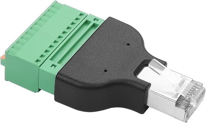 YAODHAOD RJ50 Quick Connect Solderless Adapter, RJ50 10P10C Male Jack to 10 Pin Spring Crimp Terminal Plug Connector for Cat7 Cat6 Cat5 Cat5e Ethernet Extender