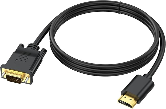HDMI to VGA Cable 10-Pack, Computer HDMI to VGA Monitor Cord 6ft Male to Male NOT-Directional UHD 1080P@60Hz Video for Computer, Desktop, Laptop, PC, Monitor, Projector, HDTV and More