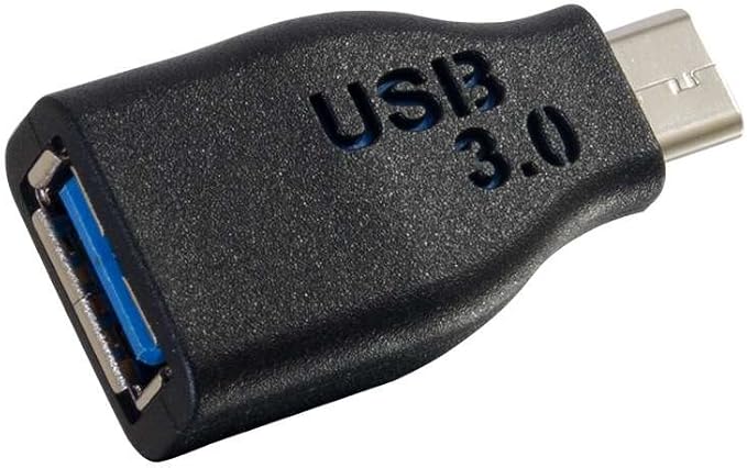 C2G 28868 USB 3.0 (USB 3.1 Gen 1) USB-C to USB-A Adapter Male/Female Thunderbolt 3, Tablet, Chromebook Pixel, Samsung Galaxy TabPro S, LG G6, MacBook